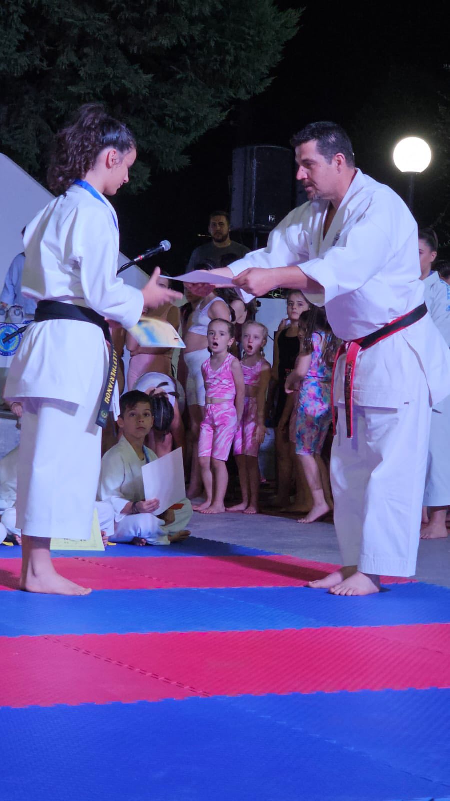 Karate class session